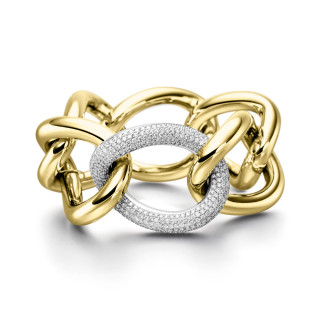 Gelbgold, Armschmuck, IsabelleFa Armband "Grace 39 Pavé", Ref: 60039/21BMO-GG