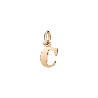 Roségold, Halsschmuck, DoDo Anhänger Buchstabe C, Ref: DMB2006-LETCL-0009R