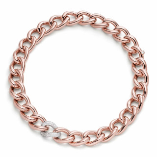 Rotgold, Halsschmuck, IsabelleFa Collier "Grace 17" Pavé, Ref: 60017/45BMO-RR