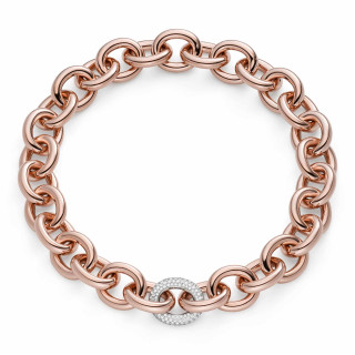 Rotgold, Halsschmuck, IsabelleFa Collier "Eternelle 22" Pavé, Ref: 04222/46BMO-RR