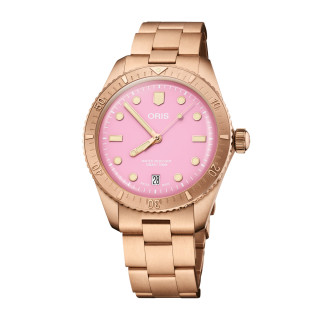 Damenuhr, ORIS Divers Sixty‑Five 'Cotton Candy', Ref: 01 733 7771 3158-07 8 19 15