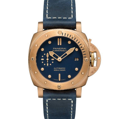         Damen- und Herrenuhr, Automatik, Panerai Submersible Bronzo Blu Abisso