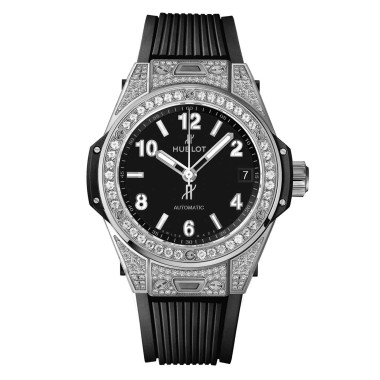         Damen- und Herrenuhr, Automatik, Hublot Big Bang One Click Steel Pavé