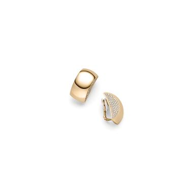 Ohrringe, Roségold, IsabelleFa Ohrclips "Tonneau 25" Pavé