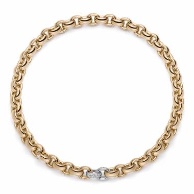 Halsschmuck, Weißgold, IsabelleFa Collier "ChaCha 11" Pavé