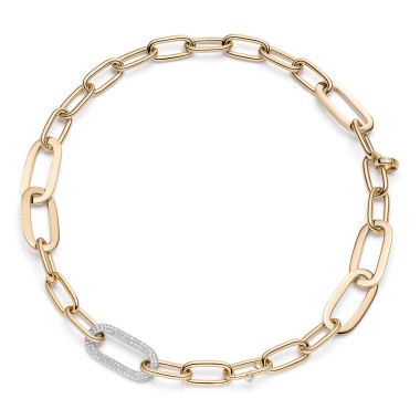 Roségold, Halsschmuck, IsabelleFa Collier "Romance" Pavé