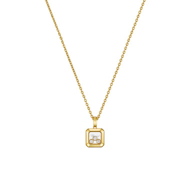         Gelbgold, Halsschmuck, Chopard Happy Diamonds Icons Anhänger mit Halskette