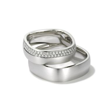 Ringe, Platin, Henrich & Denzel Forma Soft Trauringe 
