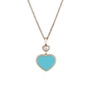 Halsschmuck, Roségold, Chopard Happy Hearts Anhänger