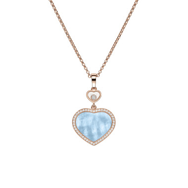         Roségold, Halsschmuck, Chopard Happy Hearts Anhänger mit Halskette