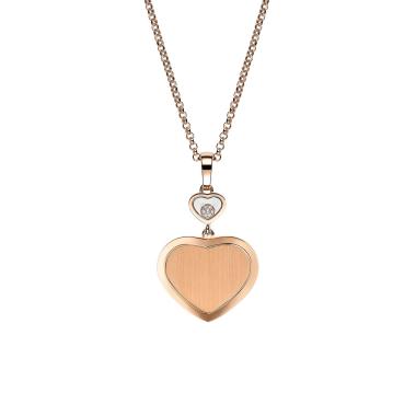 Halsschmuck, Roségold, Chopard Happy Hearts Golden Hearts Anhänger