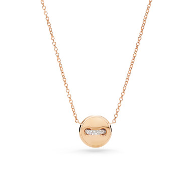         Roségold, Halsschmuck, Pomellato Pom Pom Dot wendbare Halskette mit Anhänger