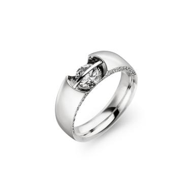 Ringe, Weißgold, Schaffrath LIBERTÉ Diamantring