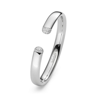 Weißgold, Armschmuck, IsabelleFa Armspange "Flix.Flex Oval 9" Pavé