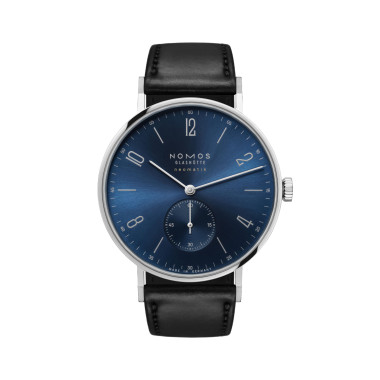         Damen- und Herrenuhr, Automatik, NOMOS Glashütte Tangente neomatik 39 blaugold