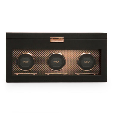 WOLF Axis Triple Watch Winder With Storage
