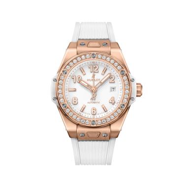 Damenuhr, Automatik, Hublot One Click King Gold White Diamonds 