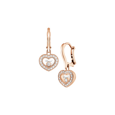         Roségold, Ohrringe, Chopard Happy Diamonds Icons Ohrhänger
