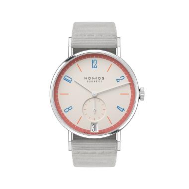 Unisex, Handaufzug, NOMOS Glashütte Tangente 38 Datum Love 