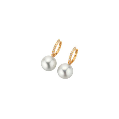 Ohrringe, Roségold, Gellner H2O Creole mit Einhänger