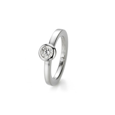         Weißgold, Ringe, Noor Solitärring