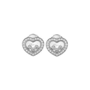 Ohrringe, Weißgold, Chopard Happy Diamonds Icons Ohrstecker