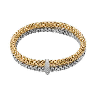         Gelbgold &amp; Weißgold, Armschmuck, FOPE Solo Flex'it Armband
