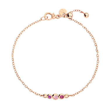 Roségold, Armschmuck, DoDo Armband Bollicine Roségold bunte Steine