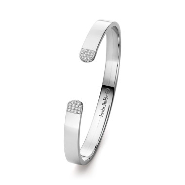         Weißgold, Armschmuck, IsabelleFa Armspange "Flix.Flex Rechteckig 7" Pavé