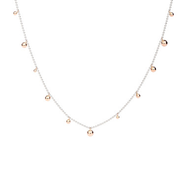 Halsschmuck, Silber, DoDo Lange Halskette Bollicine