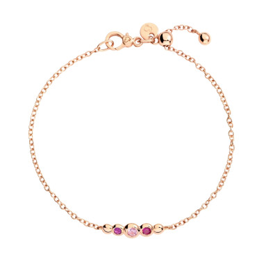         Roségold, Armschmuck, DoDo Armband Bollicine Roségold bunte Steine