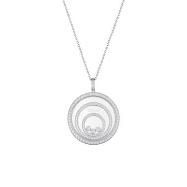 Halsschmuck, Weißgold, Chopard Happy Spirit Anhänger