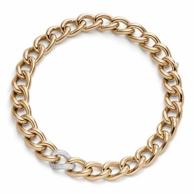 Halsschmuck, Roségold, IsabelleFa Collier "Grace 17" Pavé