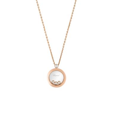 Halsschmuck, Rotgold, Chopard Happy Diamonds Icons Anhänger