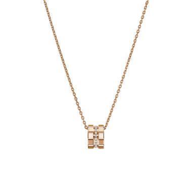 Halsschmuck, Roségold, Chopard Ice Cube Anhänger mit Halskette