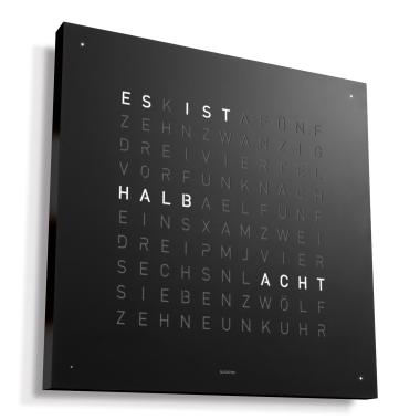 Wanduhr, Qlocktwo EARTH 45 EDITION BLACK PEPPER 