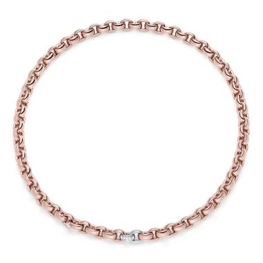 Halsschmuck, Weißgold, IsabelleFa Collier "ChaCha 8" Pavé