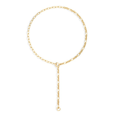         Gelbgold &amp; Silber, Halsschmuck, DoDo Halskette Aufklappbare Glieder