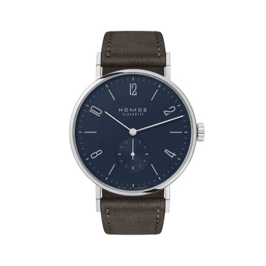 Damen- und Herrenuhr, Handaufzug, NOMOS Glashütte Tangente 38 nachtblau