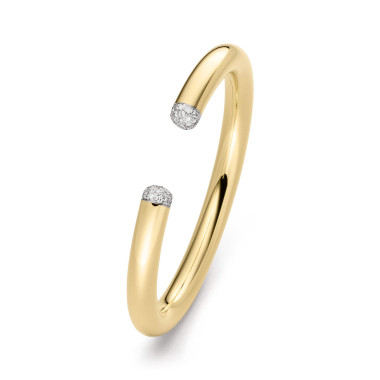Armschmuck, Gelbgold, IsabelleFa Armspange "Flix.Flex Rund 7" Pavé