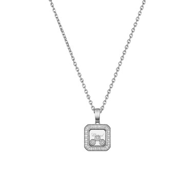         Weißgold, Halsschmuck, Chopard Happy Diamonds Icons Anhänger mit Halskette