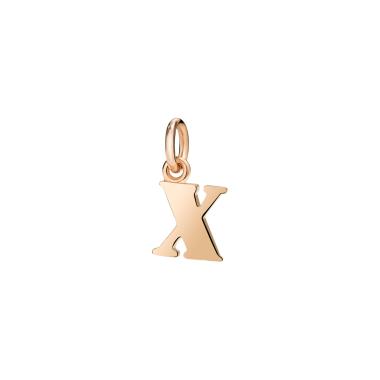 Halsschmuck, Roségold, DoDo Anhänger Buchstabe X