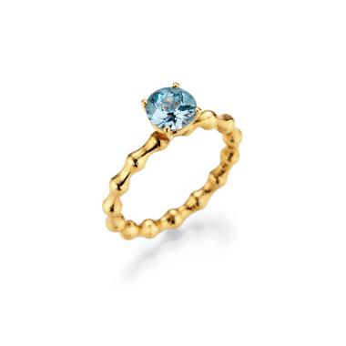 Ringe, Gelbgold, Jörg Heinz Flooow Aquamarin Ring