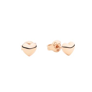 Ohrringe, Roségold, DoDo Ohrstecker Herz aus Roségold