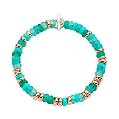 Armschmuck, Silber rot/rosé-vergoldet, DoDo Rondelle-Armband