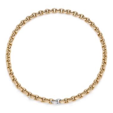 Halsschmuck, Weißgold, IsabelleFa Collier "ChaCha 8" Pavé