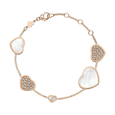         Roségold, Armschmuck, Chopard Happy Hearts Armband