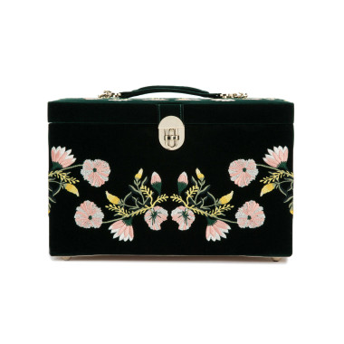         WOLF Zoe Large Jewellery Box Forest Green