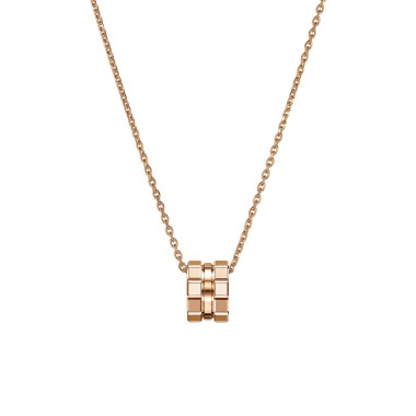 Halsschmuck, Roségold, Chopard Ice Cube Anhänger mit Halskette