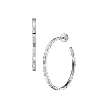 Ohrringe, Weißgold, Chopard Ice Cube Creolen